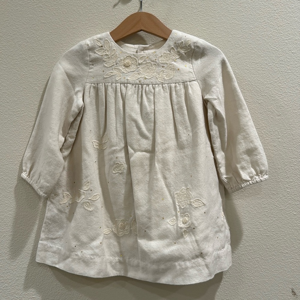 Bonpoint baby girl white floral dress